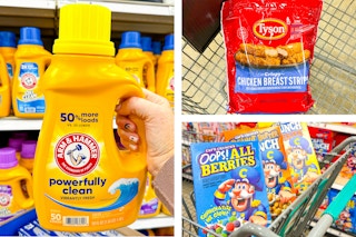 detergent chicken cereal collage