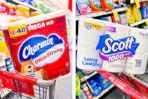 collage image of charmin and scott toilet paper
