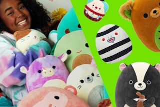 squishmallows on a split image