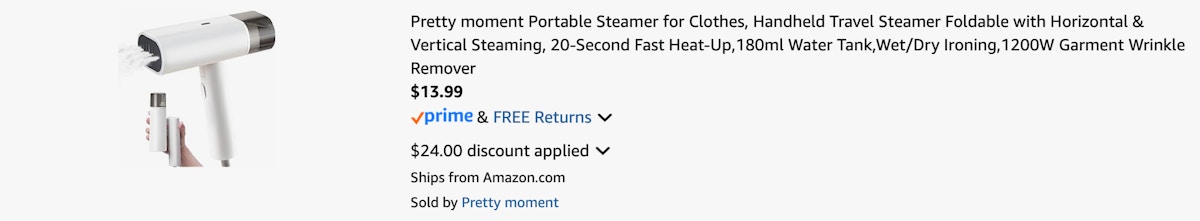 Amazon Portable Clothes Steamer 2025 2