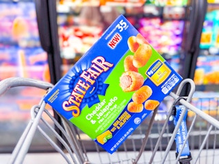 state fair cheddar jalepeno mini corn dogs in walmart cart