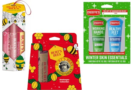 4 Burt's Bees and 2 O'Keeffe's Gift Sets