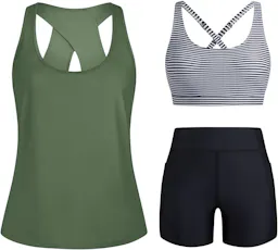 Women's 3-Piece Tankini Swimsuit