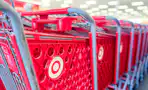 stack of target shopping carts