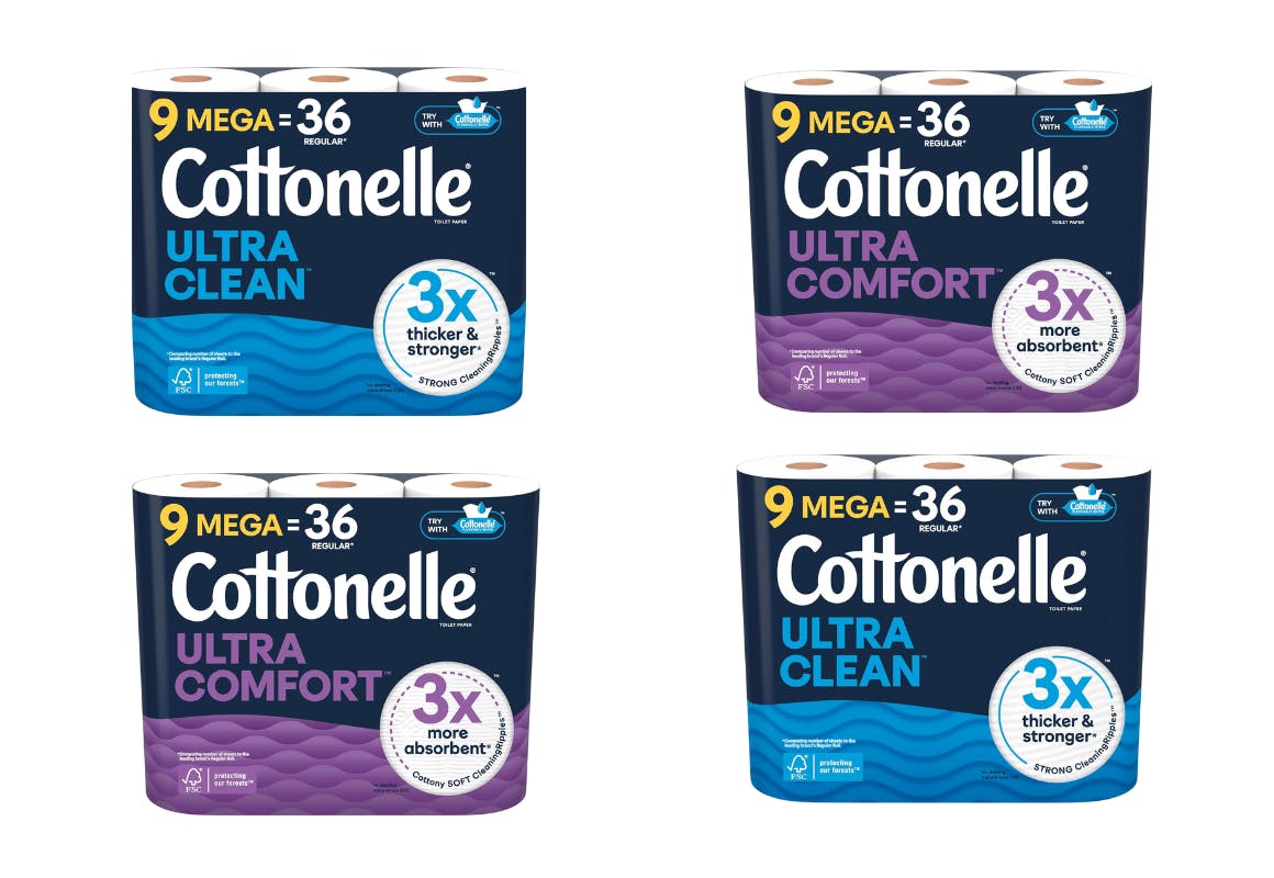4 Cottonelle Toilet Paper Packs