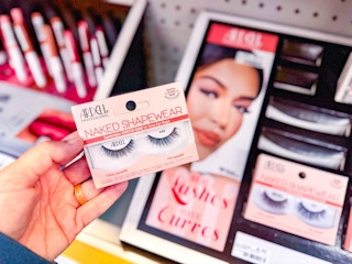 hand holding ardell lashes in cvs