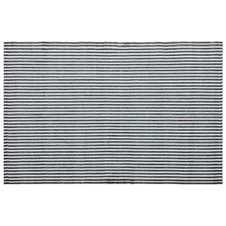 Halloween Black Striped Layering Rug