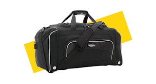 black duffle bag