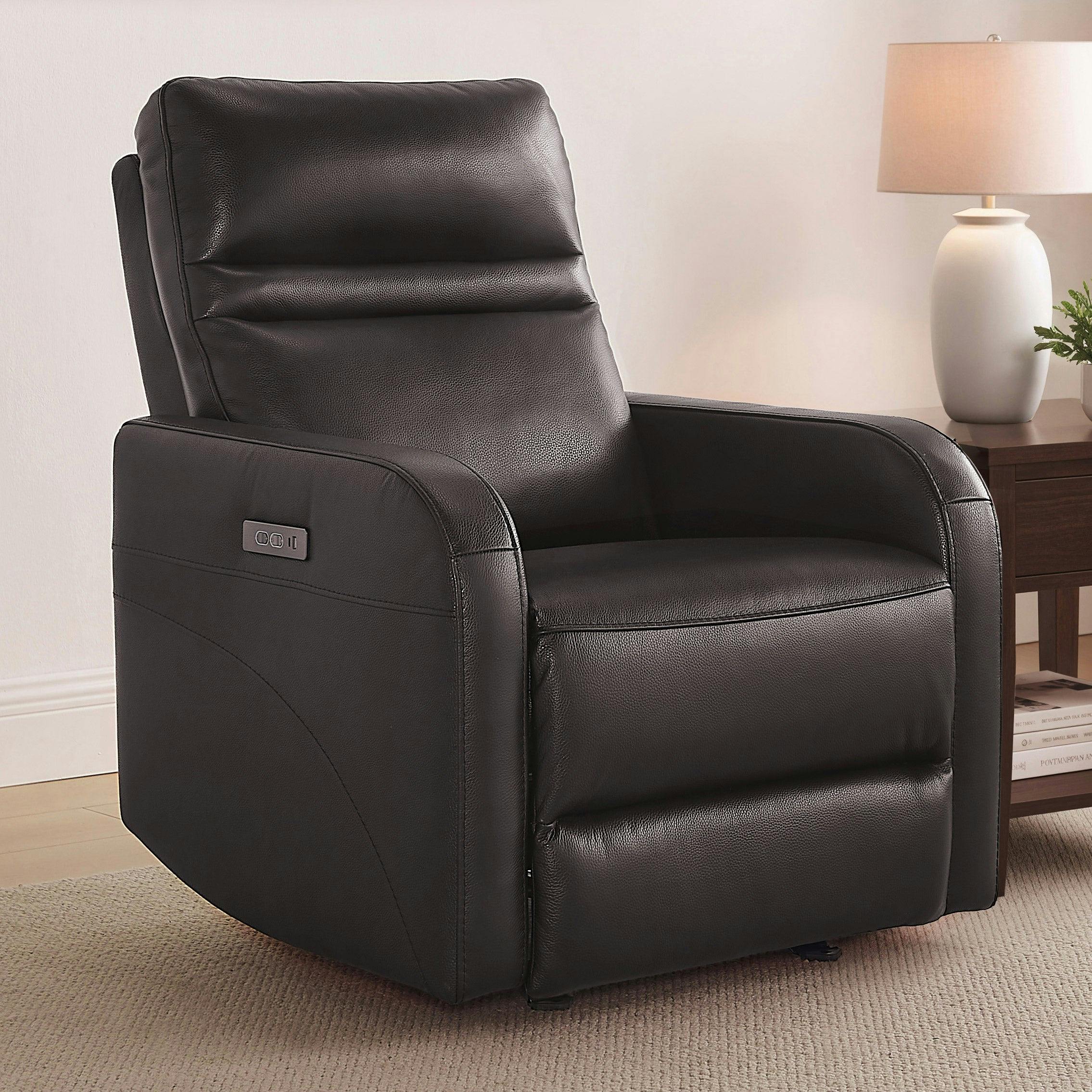 Gilman Creek Leather Gliding Power Recliner