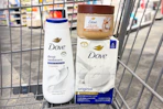 Dove products in a shopping cart