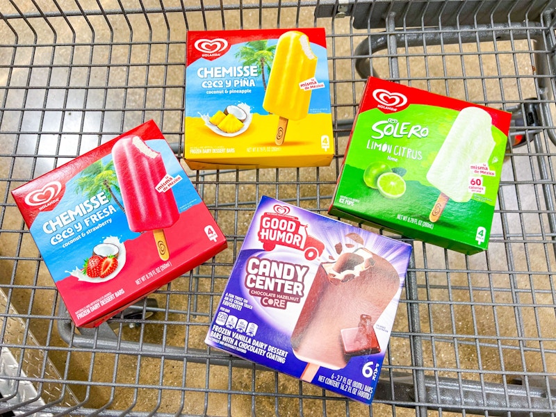 four holanda and good humor bars in walmart cart