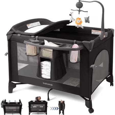 4-in-1 Baby Bassinet with Playard