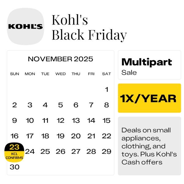 Kohl-s Black Friday — November 2025