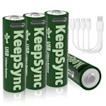 Rechargeable AA Batteries 4-Pack