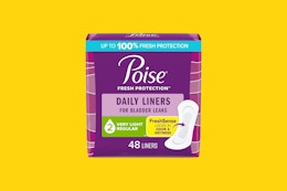 Poise Daily Liners, as Low as $2.10 on Amazon (Reg. $7) card image