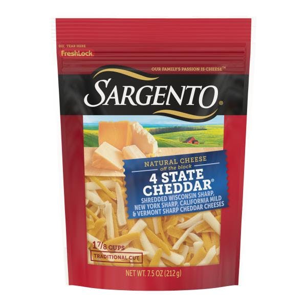 2 Sargento Shredded Cheese Bags