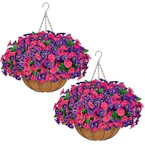 Artificial Hanging Flower Basket Set
