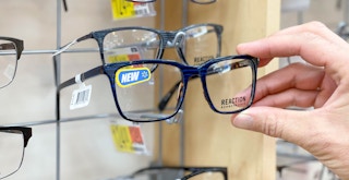 someone shopping for new glasses