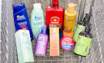 shopping cart with P&G hair care products