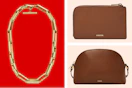 3 Fossil items: necklace, wallet & handbag