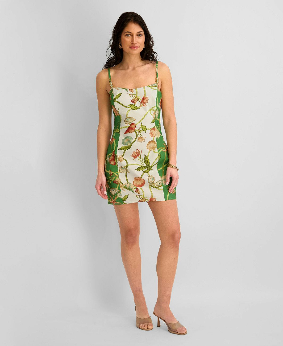 Women's Printed Flax Dress