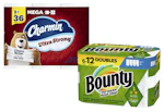 1 Charmin + 1 Bounty Paper Products