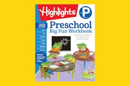 highlights workbook on a yellow background