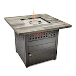 Square Dual Heat Gas Fire Pit