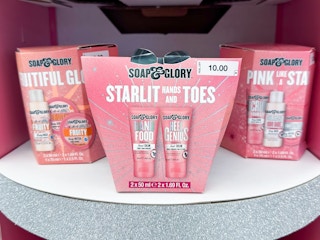 soap and glory gift sets on walgreens shelf