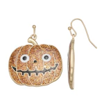 Glitter Pumpkin Earrings