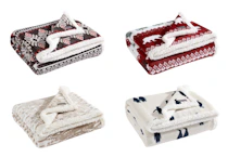 Eddie Bauer Fleece Sherpa Throw