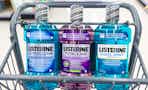 listerine mouthwashes in a walgreens shopping cart