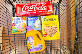 kroger groceries in shopping cart