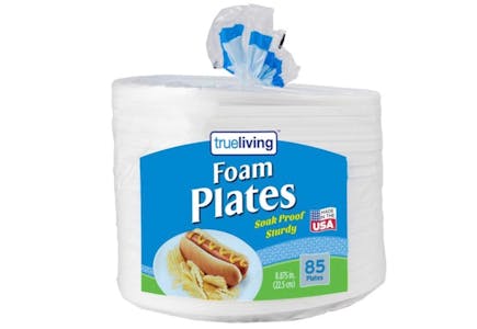 True Living Foam Plates