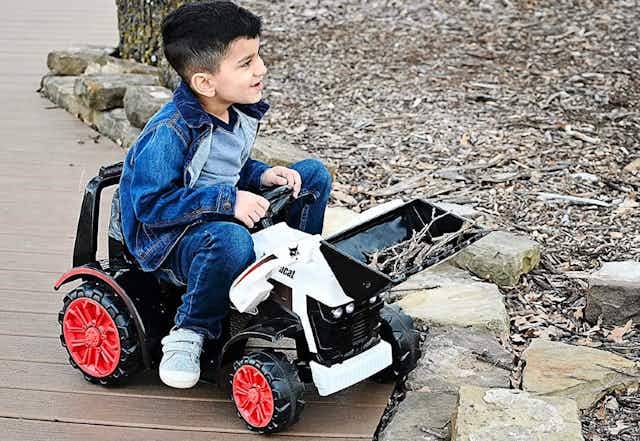 Electric Bobcat Tractor Ride-On, Only $72 at Zulily (Reg. $229) card image