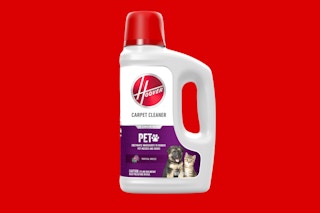 a bottle of carpet cleaner