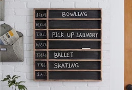 Wood-Framed Weekly Planner Chalkboard, $24.75 at The Home Depot (Reg. $99) card image