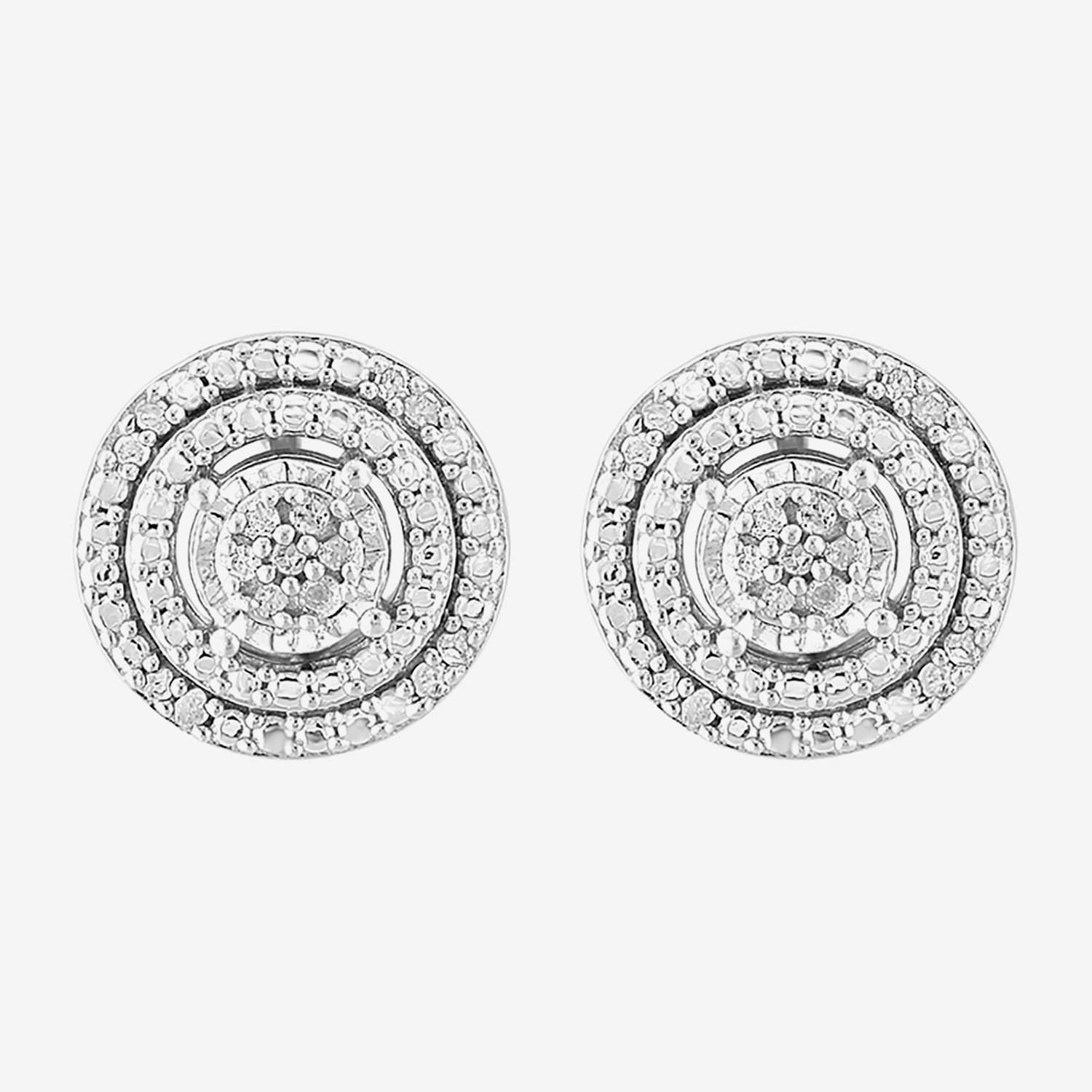 Natural White Diamond Stud Earrings