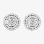 Natural White Diamond Stud Earrings