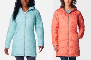 ladies long puffer jackets