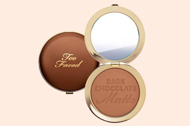 Too Faced Chocolate Soleil Matte Bronzer, as Low as $17.10 on Amazon card image