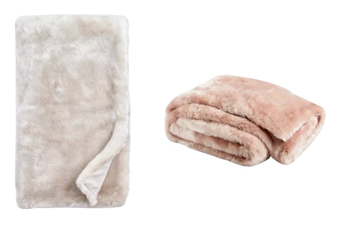 Hotel Collection Faux Fur Throw