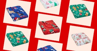 holiday fleece throw