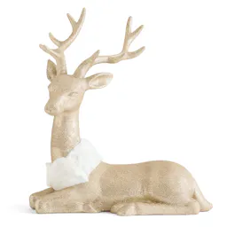 Glitter Sitting Deer Tabletop Decor