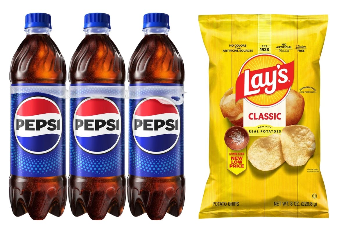3 Pepsi + 4 Lay's