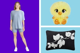 Women's lounge set, plush toy & pillow