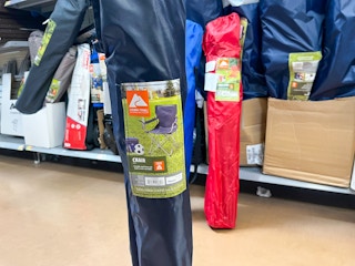 ozark trail camping chair in walmart aisle