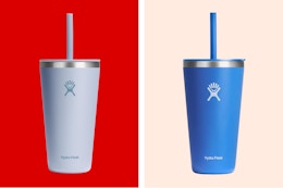 hydro flask tumblers on a grid