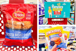 tyson chicken pampers diapers lunchables collage