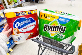 bounty paper towels and charmin toilet paper